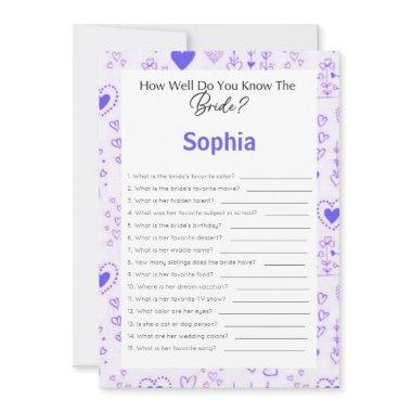 Game How Well Do You Know The Bride