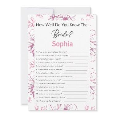 Game How Well Do You Know The Bride