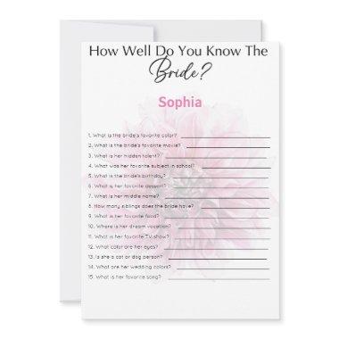 Game How Well Do You Know The Bride