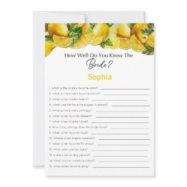 Game How Well Do You Know The Bride