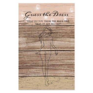 Game Rustic Wood Guess the Dress Fly Flyer