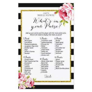 Bridal Shower Game - What's in your Purse