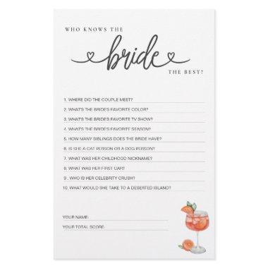 Game Who Knows the Bride the Best?