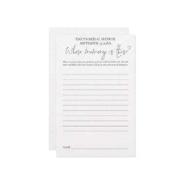 Game Whose Memory Black Text White