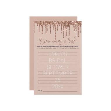 Game Whose Memory Rose Gold Glitter
