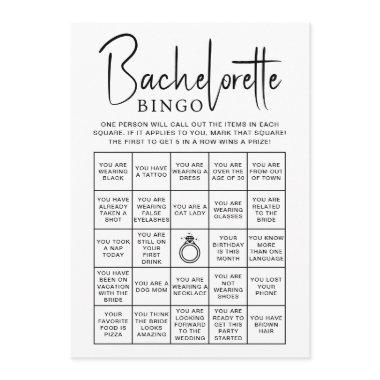 Bridal Shower Games Bachelorette Bingo Invitations