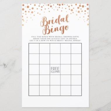 Bridal Shower Games Bingo Game Wedding Rose Gold