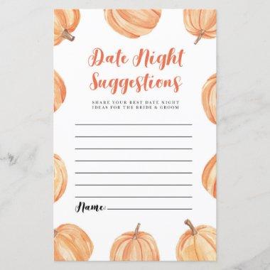 Bridal Shower Games Date Night Suggestions Pumpkin
