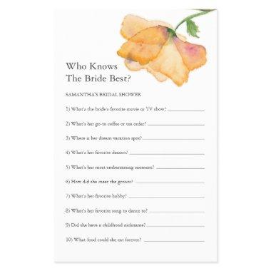 Games Do You Know The Bride Floral Flyer