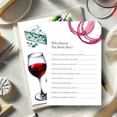 Games Do You Know The Bride Wine Flyer