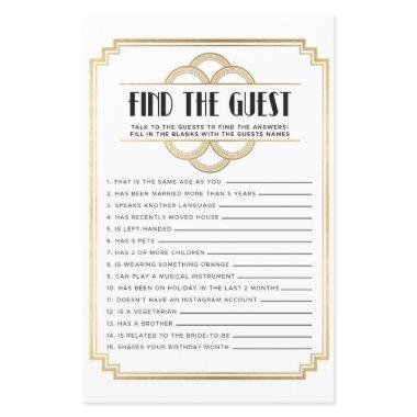 Bridal Shower Games Find The Guest Game Art Deco