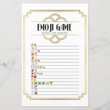 Bridal Shower Games Guess the Emoji Game Art Deco