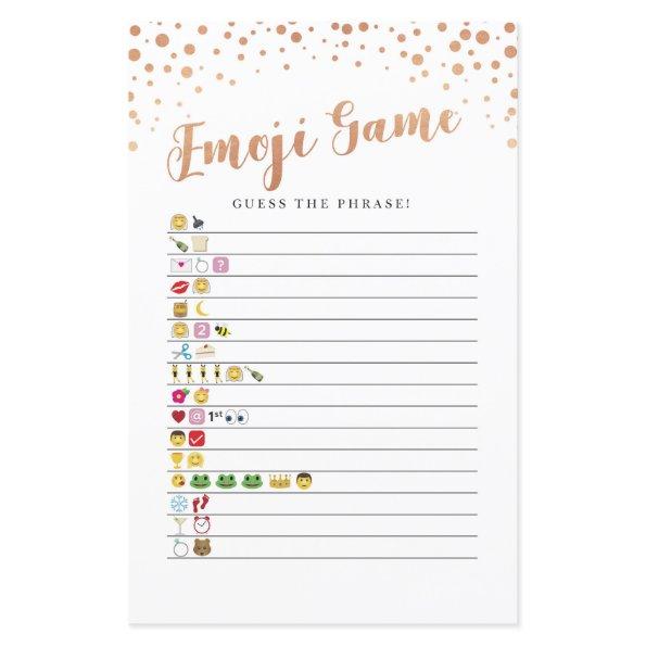 Bridal Shower Games Guess the Emoji Game Rose Gold