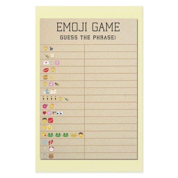 Bridal Shower Games Guess the Emoji Library Invitations