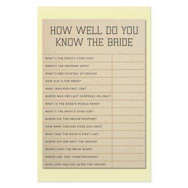 Bridal Shower Games How Well Do You Know The Bride