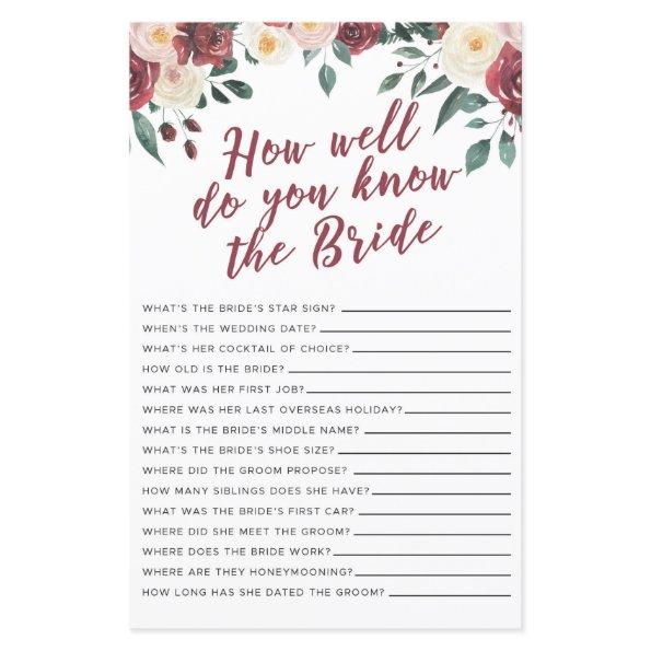 Games How Well Do You Know The Bride