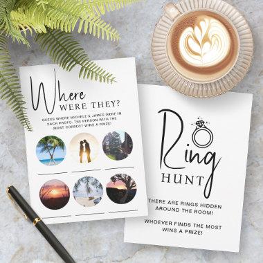 Bridal Shower Games Photo and Ring Hunt Invitations