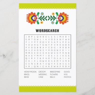 Bridal Shower Games Word Search Game Fiesta