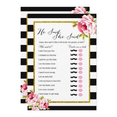 Bridal Shower Games x2 - Who Said | How Old Invitations