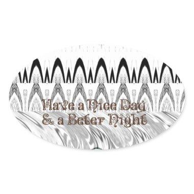 Gift Art Print Oval Sticker