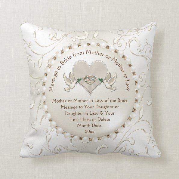 Bridal Shower Gifts from Mother of the Groom Throw Pillow