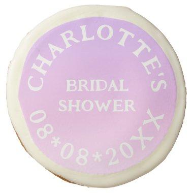 Bridal Shower Girly Pastel Pink Name Sugar Cookie