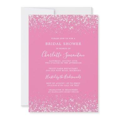 Glitter Silver Pink Glam