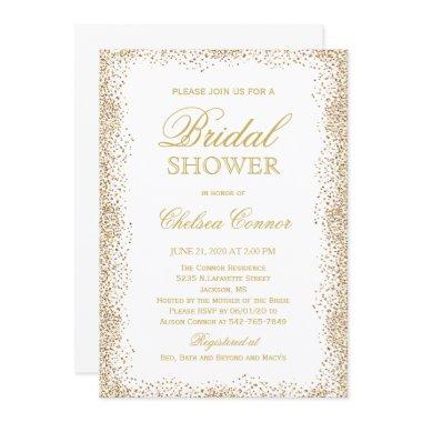 - Gold Confetti and White