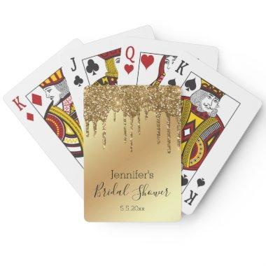 gold dripping glitters luxury poker