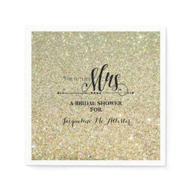 Gold Glitter Future Mrs. Modern Fab Paper Napkins