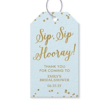 Gold Glitter Wine Favor Gift Tags