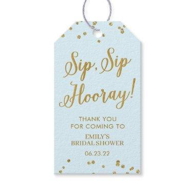 Bridal Shower Gold Glitter Wine Favor Gift Tags