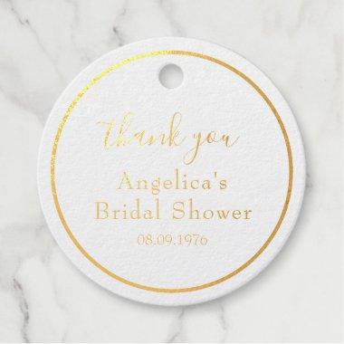 Bridal Shower Gold Real Foil Favor Tags