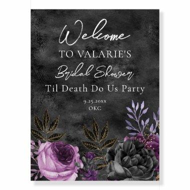 Gothic Purple and Black Floral Foam Board