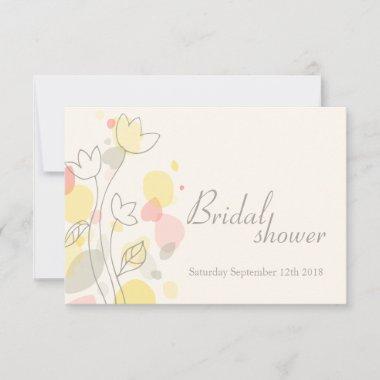 Bridal Shower graphic modern flower petals invite