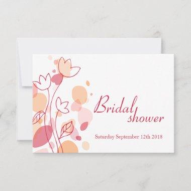 Bridal Shower graphic modern flower petals invite