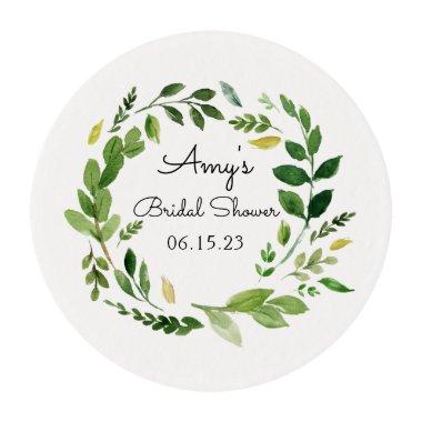 Bridal Shower Green Vine Favors Gifts Spring Edible Frosting Rounds