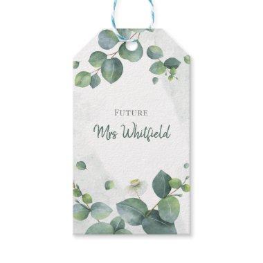 Bridal Shower Greenery Eucalyptus Future Mrs Gift Tags