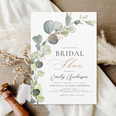 Bridal Shower Greenery Eucalyptus Invitations Flyer