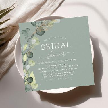 Bridal Shower Greenery Eucalyptus Succulent Invit Invitations