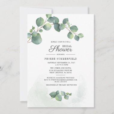 Bridal Shower Greenery Eucalyptus Succulent Invitations