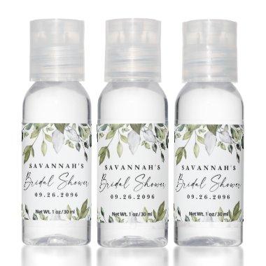 Bridal Shower Greenery Favors Elegant Boho Leaves Hand Sanitizer