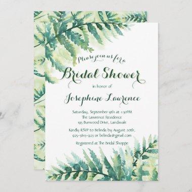 Bridal Shower Greenery Fern Invitations