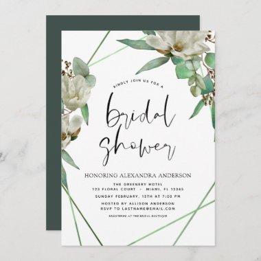 Bridal Shower Greenery Magnolia Invitations