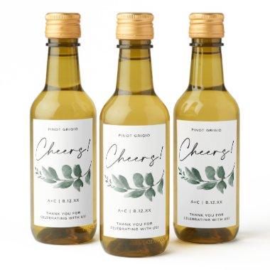 Greenery Minimalist Handwriting Wine Label