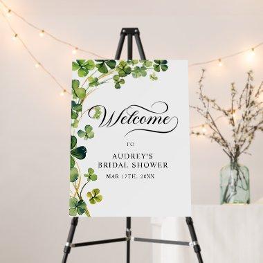 Greenery Shamrock Welcome Sign