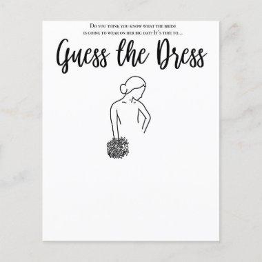 Bridal Shower Guess the Dress Game