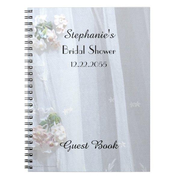 Bridal Shower Guest Book, Vintage Lace Notebook