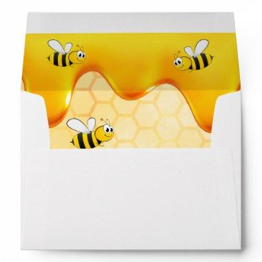 Bridal Shower happy bumble bees honey dripping Envelope