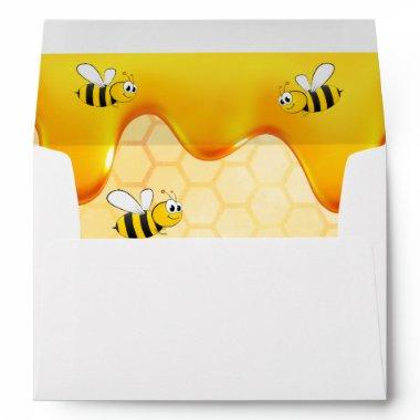 happy bumble bees honey dripping Envelope